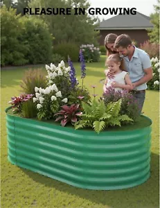 6x3x2ft Galvanized Raised Garden Bed for Vegetables Flowers Planter Box Outdoor - Picture 1 of 7
