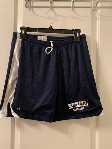Russell East Carolina Pirates Women's Athletic Shorts Size XL Extra Large Blue Cover