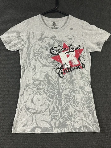 WWE Edge Crude Lewd Tattooed Role Model Women’s T Shirt Small Gray Cover