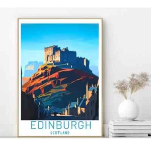 Edinburgh Travel, Scotland poster Choose your Size - Picture 1 of 3