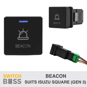BEACON Square Console Push Switch suit ISUZU D-MAX MU-X 3rd GEN 12v - Picture 1 of 15