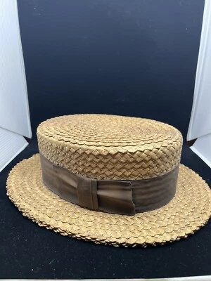 Straw Original Vintage Men's Hat 1930s - Image 1 of 4
