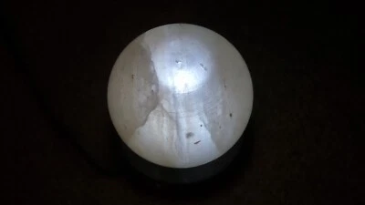 Himalayan Salt Globe Night Light Lamp Pink Ionizer Air Purifier Sphere - Image 1 of 4