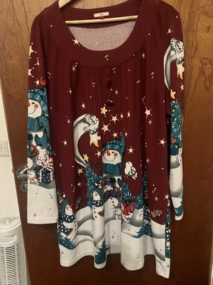 Joe Browns Christmas Tunic with snowman design size 24  - Image 1 of 4