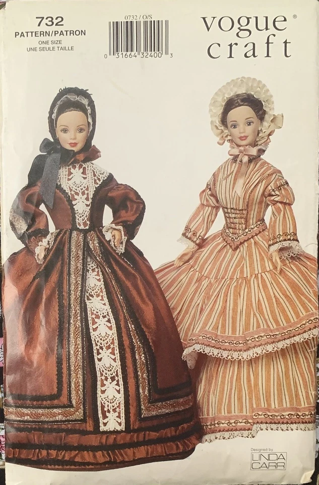 Vogue Craft 732 7352 Linda Carr Historical Clothes For 11 1/2 Inch Doll - Image 1 of 1