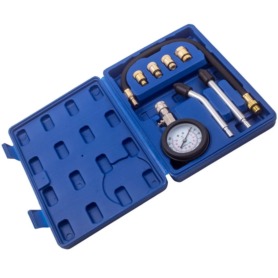 8pcsengine Cylinder Compression Pressure Tester Instrument Test Kit Long Pipe-us