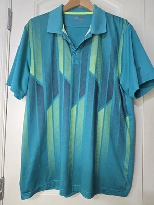 Camisa de golf Fila Sport para hombre talla grande azul verdoso y verde usada en excelente estado Foto 1 de 4