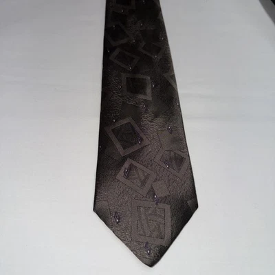 Corbata geométrica verde Envoy para hombre extra alta de longitud 100 % poliéster Foto 1 de 4