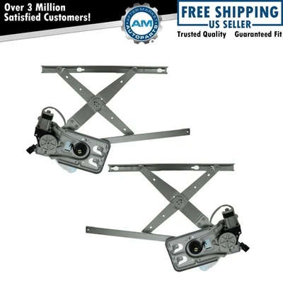 Front Door Power Window Regulators w/ Motor Pair Set for Intrepid Concorde 300M - Image 1 of 4