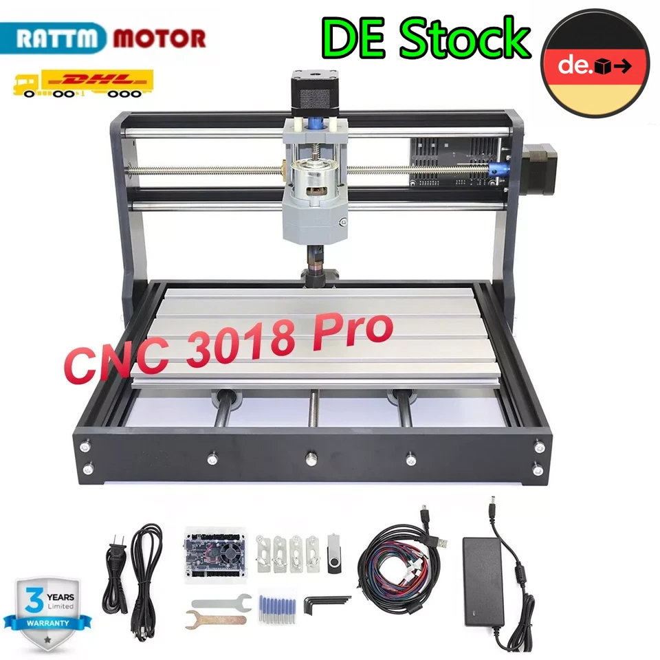 〖DE〗3-Achse DIY 3018-PRO CNC Router Fräsemaschine grbl Steuerung Graviermaschine - Bild 1 von 4