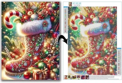 GAMTELDOT Christmas Diamond Art Kits for Adults Beginners,DIY Christmas Diamond Art 5D