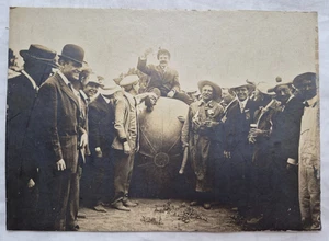 Antique Cabinet Card Photo, Forgotten Sports Pushball with Group of men - Picture 1 of 3