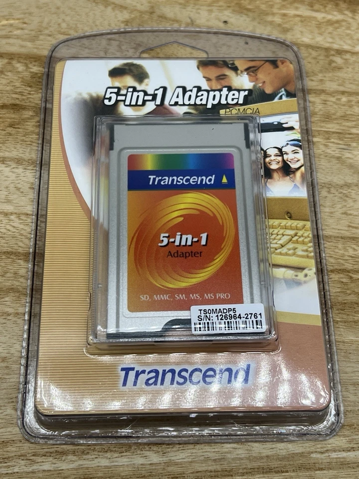 NEW Transcend 5 in 1 Adapter TS0MADP5 Compact Flash Adapter For SM SD MMC MS PRO - Image 1 of 4