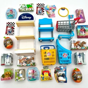 Mini Marken Kinder Spielzeug Disney Nickelodeon Einkaufen Lebensmittelgeschäft Posten von 24 Stück NEU - Bild 1 von 8
