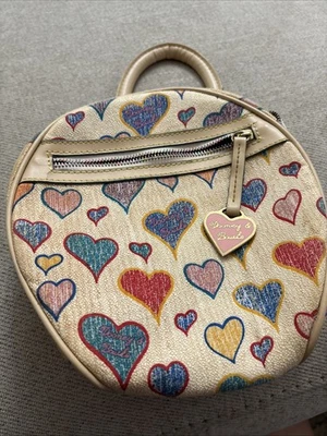 Bolsa Dooney And Bourke Colorful Hearts Vintage Y2K Redonda - Imagem 1 de 3