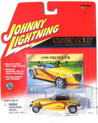 Neumáticos de goma Johnny Lightning R9 Classic Gold 1999 Chrysler Prowler Foto 1 de 2