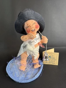 Annalee New Years 1993 Thorndike Baby With Bell Tag - Some Damage- Read - Picture 1 of 15