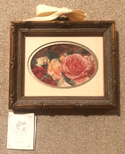Wanda Lee Victorian print ROSES  framed new with tag Free Shipping - Picture 1 of 3