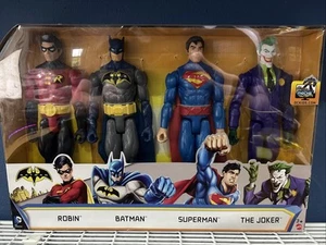 DC COMICS 4x Batman Joker Robin Superman Bundle 12” Action Figures Mattel Pack - Picture 1 of 6