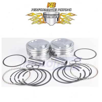 KB Cast Piston Set for 2000-2006 Harley Davidson FXSTD Softail Deuce - yk Foto 1 de 4