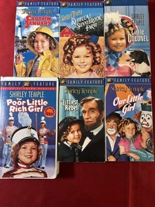 Lot Of 6 Shirley Temple VHS, Original Movie Made In The ‘30’s, Renewed In 1960’s - Picture 1 of 4