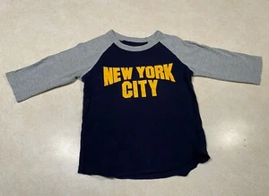 Kids S 3/4 Sleeve New York City Baseball Tee - Picture 1 of 6