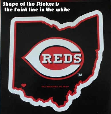 Collector Cincinnati Reds State Lic MLB DieCut Window Decal Baseball Car Sticker - Image 1 of 4