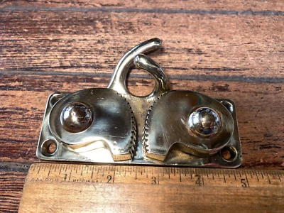 NUEVO STOCK ANTIGUO, TACO LEVA BRONCE VINTAGE 5" CON FAIRLEAD Foto 1 de 4