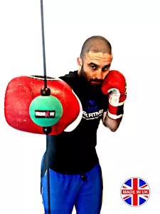 MINI REACTION BALL Double End Speed Ball Floor to Ceiling Punch MMA Boxing - Picture 1 of 15
