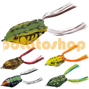 5 Fishing Frog Lures Pike Perch Bait Surface Soft Rubber Chub Trout Gear Kit - Picture 1 of 9