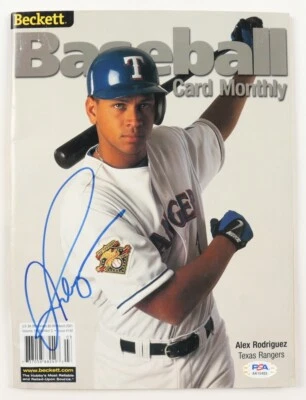 Alex Rodriguez Signed 2001 Beckett Baseball Card Monthly Magazine (PSA COA) - Image 1 of 2
