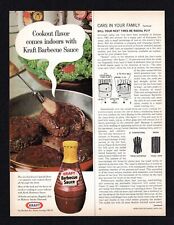 1967 Kraft Barbecue Sauce Cookout Flavor Herbs Spices Road West Print Ad Vintage