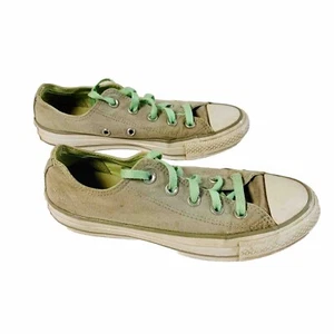 Zapatillas Converse All Star Para Mujer Talla 4 Blanco Gris Zapatos Cordones Verdes - Imagen 1 de 13