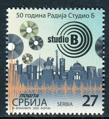 1511 SERBIA 2020 - 50th Anniversary of Radio Studio B - MNH Set - Image 1 of 2