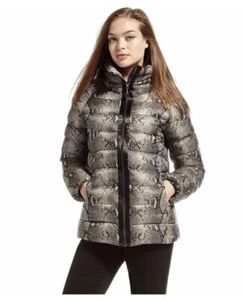Diane Von Furstenberg Jacket Women XS Snake Print Duck Down Puffer RRP $498 IIW - Picture 1 of 23