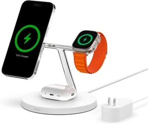 3-in-1 Wireless Charging Stand, White - Picture 1 of 7