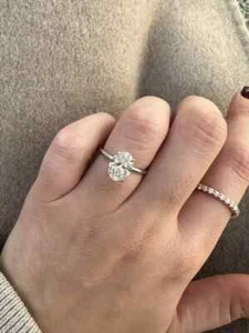 Solitaire Engagement Ring 0.51 Ct Lab Grown CVD Diamond D/E VS1 14k YELLOW Gold - Picture 1 of 14