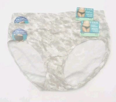 Bikini Vanity Fair Beyond Comfort 18291 Talla 8/XL Gris Nuevo con Etiquetas  Foto 1 de 4