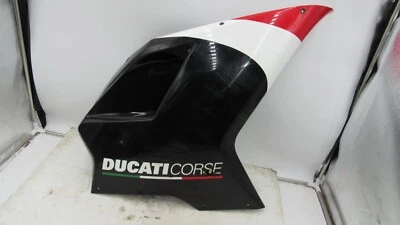 2012 DUCATI 848 EVO CORSE TRI COLOR OEM RIGHT MIDDLE MID FAIRING UPPER HALF - Image 1 of 4