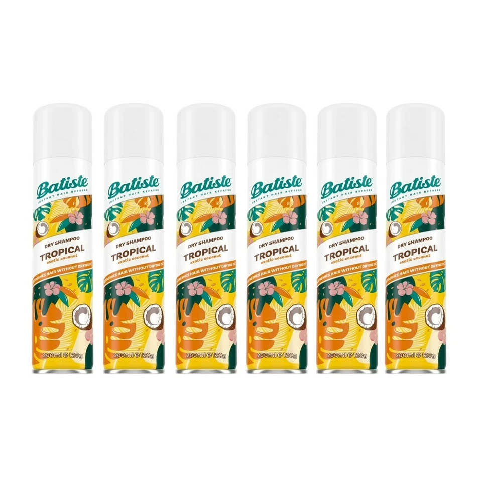 3X Batiste️ Dry Shampoo - Coconut & Exotic Tropical Scent 6.73 oz (200mL)