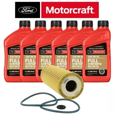 Kit de cambio de aceite sintético completo Motorcraft para 15+ Ford Bronco/F-150 2,7 L EcoBoost Foto 1 de 3