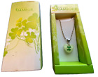 Pretty Lucky Clover Shamrock Pendant on Silver Tone Chain by Ambor New in Box