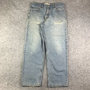 Levis Jeans 34x31 Blue Pants 550 Baggy Light Relaxed Distressed Denim Tag 36x32 - Picture 1 of 19