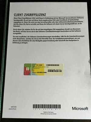 Windows Server 2016 Erweiterungslizenz für 5 Benutzter mit MwSt-Rechnung. - Bild 1 von 2
