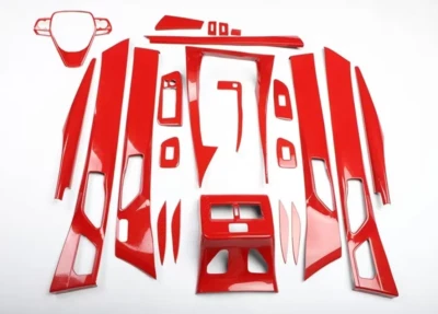 23PCS Red ABS Car Interior Kit Cover Trim For Toyota Avalon 2019-2022 Foto 1 de 4