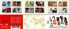 BOOKLET WORLD WOMEN 12 STAMPS COUNTRIES USA-CHINA-FRANCE-BRAZIL-INDIA-INDONESIA