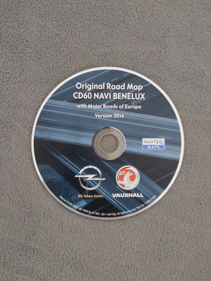 OPEL CD60 Navi CD80 Navi CD BELGIEN NIEDERLANDE LUX + MAJOR ROADS EUROPE  2014 - Bild 1 von 1