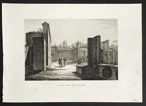 Pompeii House of Sallust 1840 Roman residence original by Orlandini Italy - Picture 1 of 3