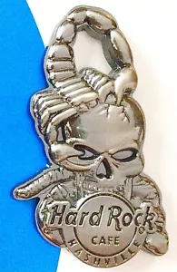 2006 HARD ROCK CAFE NASHVILLE 3D SILVER SKULL SERIES SCORPION LE PIN - Picture 1 of 1