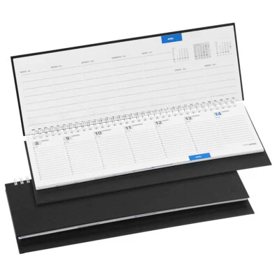 SAPHIR-TEC 2 Schreibtischkalender 2025 quer, Wochenplanung 1 Wo/2 S., 8-21 Uhr, 31x13,5cm